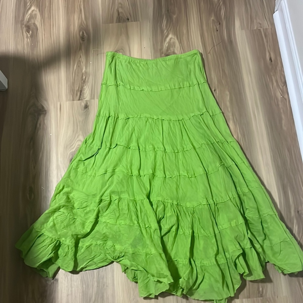 Green Cato long skirt